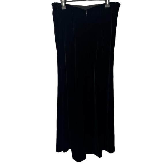 Cynthia Steffe Women’s‎ Size 10 Black Silk Blend Velvet Wide Leg Pants - Picture 3 of 5